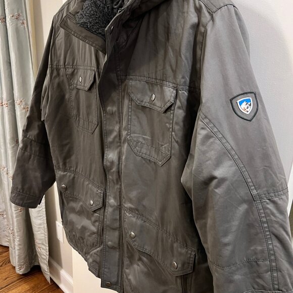 Kuhl Mens XL Metal Grey Projekt Kollusion Sherpa Lined M65 Field Coat. - Picture 3 of 11